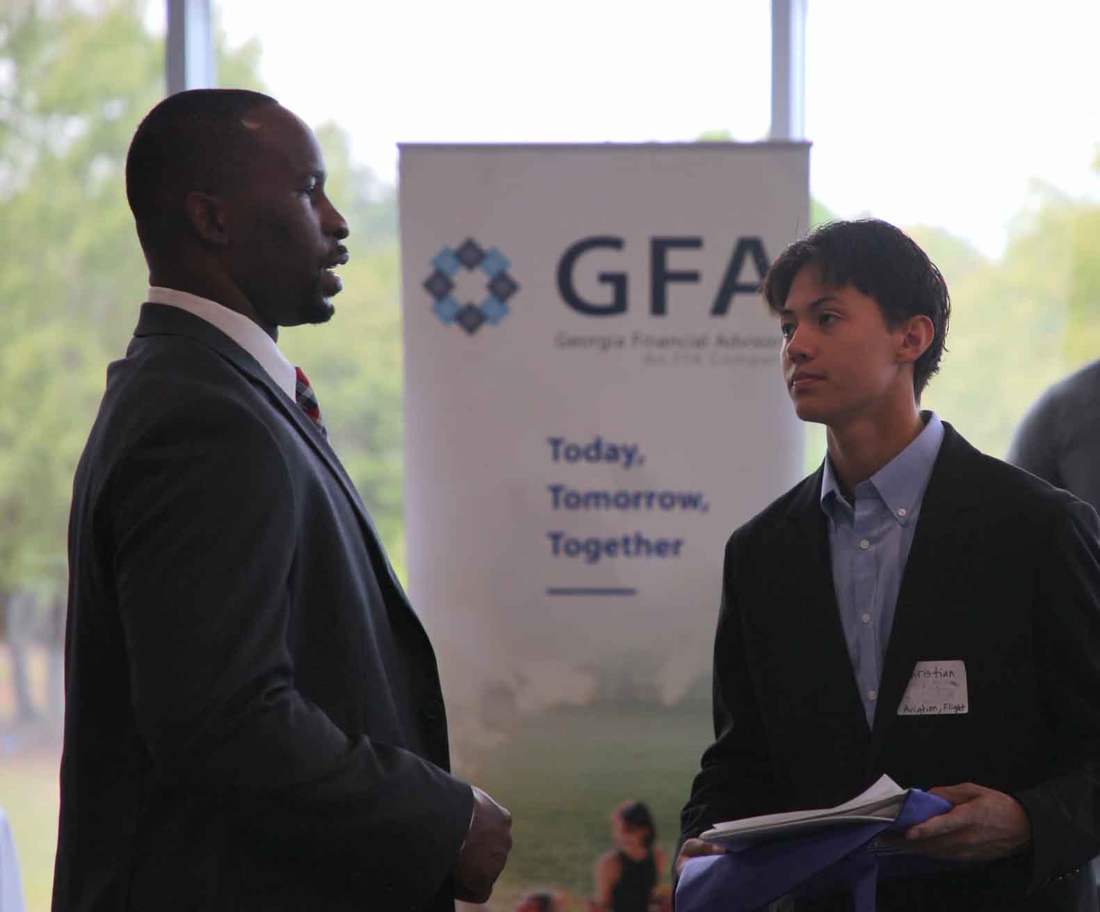 A student at a recent Career Fair at Middle Georgia State University
